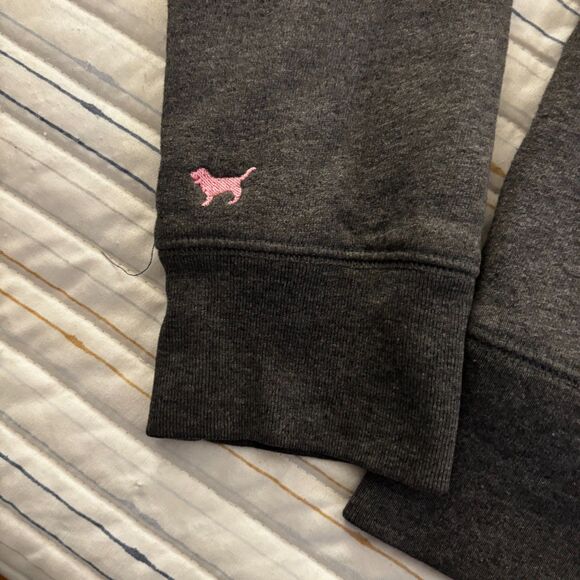 Victoria’s Secret PINK Vintage Too Much Pink Too Little Time Crossbone Hoodie -M - Picture 7 of 12